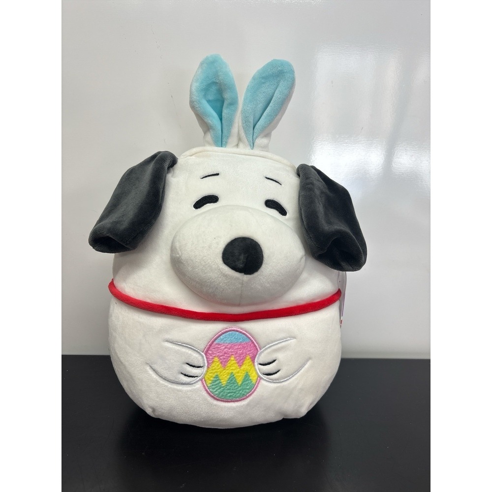 Squishmallows Kellytoy Peanuts Snoopy 8" Easter Egg Bunny Ears Pastel NWT